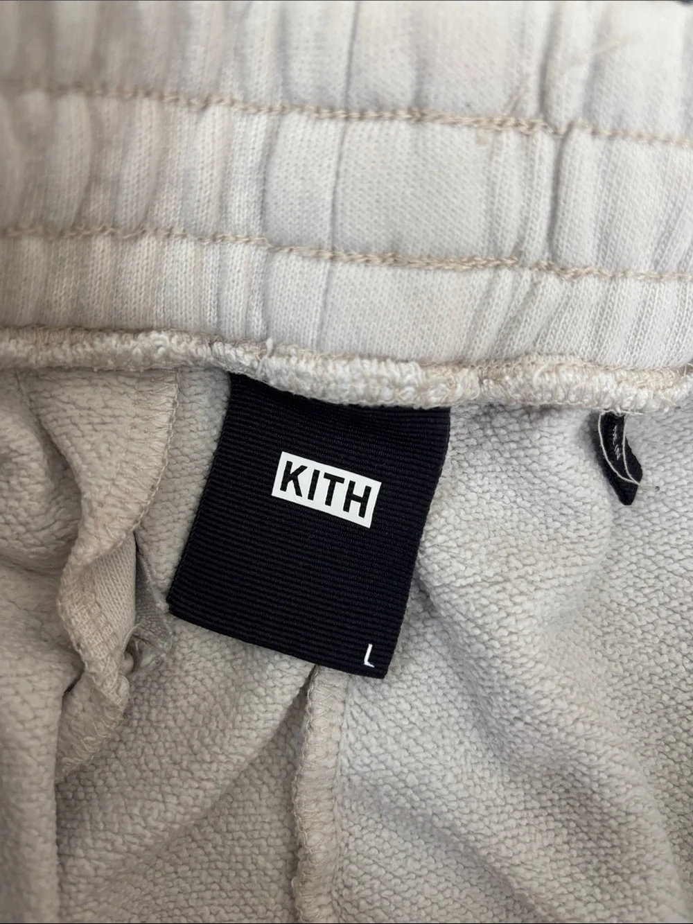 Kith Cotton Loungewear Casual Joggers Off-White Men’s L
